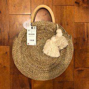 Zara Raffia Round Bag